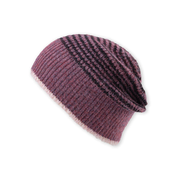 Pistil Pixie Slouchy Beanie in Sage, Silver & Burgundy