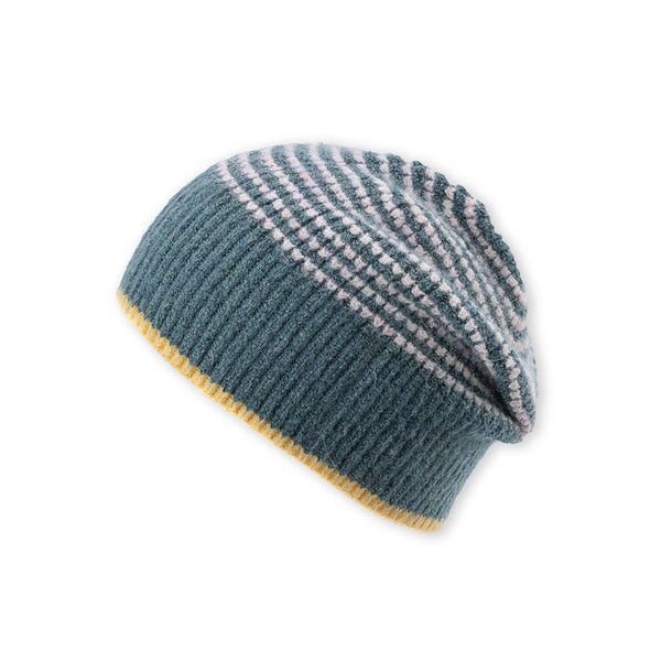 Pistil Pixie Slouchy Beanie in Sage, Silver & Burgundy