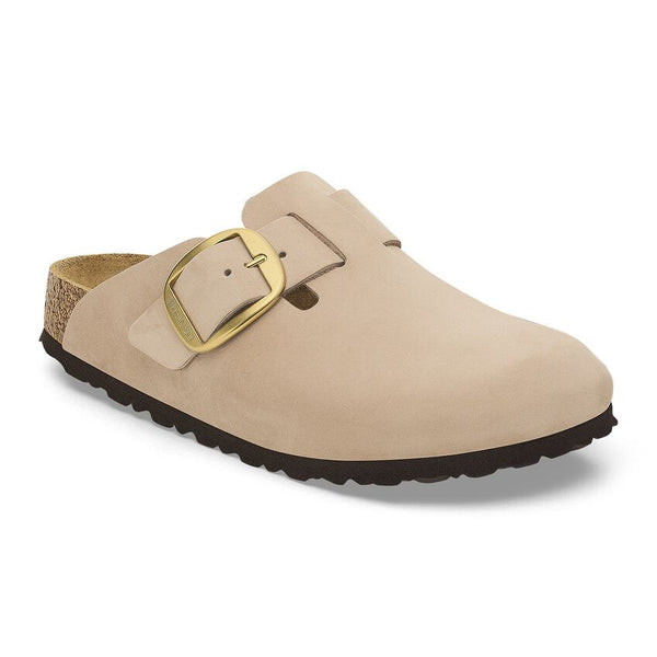 Birkenstock Boston Big Buckle in Sandcastle and Thyme Available in Narrow Widths