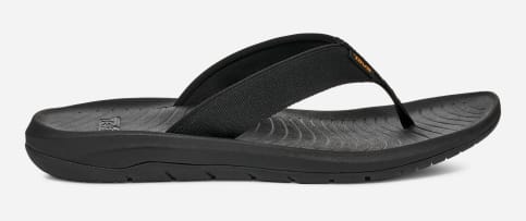 Teva Men's Hurricane Flip Flop in Ladder Blue Coral & Black