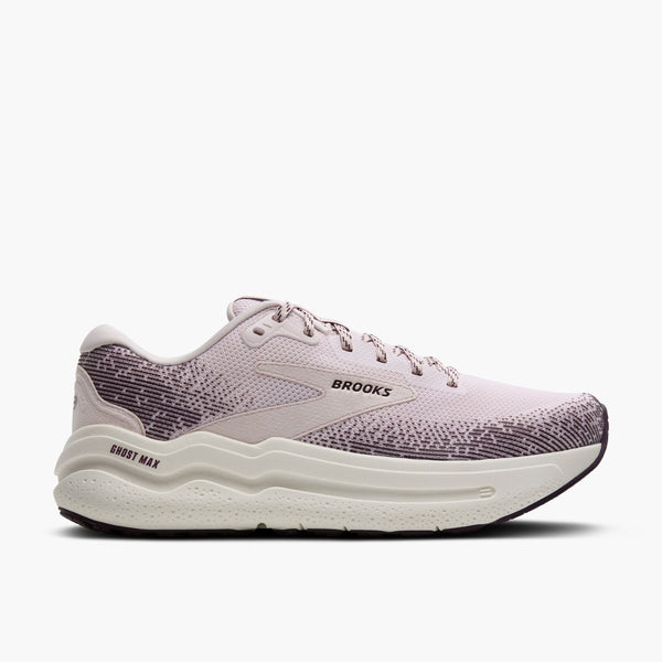 Brooks Ghost Max 2 Women's Running Shoe in Orchid Ice/Plum/Coconut & Ebony/Sweet Lavender/Alloy Available in Wide Widths