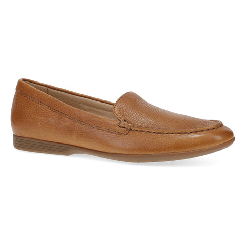 Dansko Lorri Loafer in Tan Waxy Milled & Black Tumbled