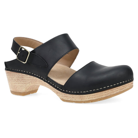 Dansko Lucia Black Oiled Closed-Toe Clog