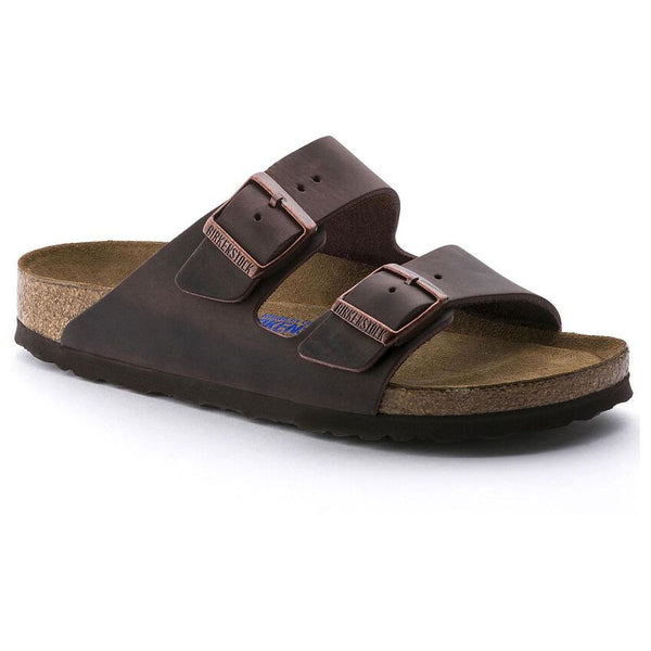 Birkenstock Arizona Soft Foot Bed in Habana & Black Oiled Leather - Some available in Narrow Widths