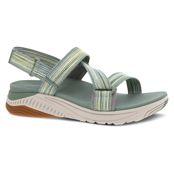 Dansko Rayna Multi Webbing Sandal in Sage & Black