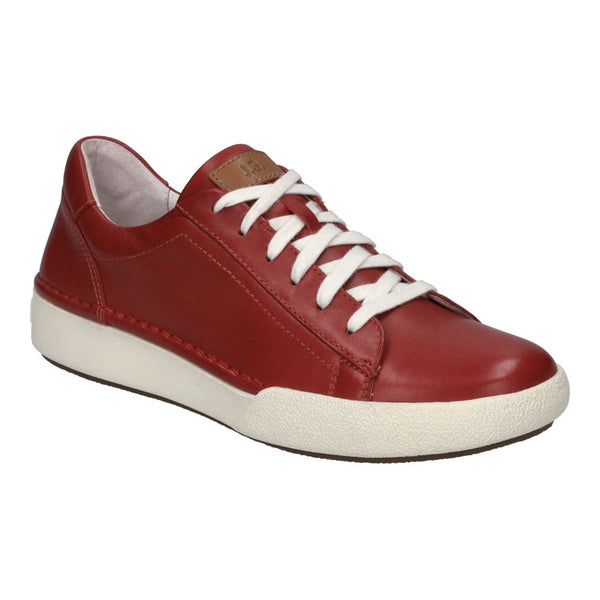 Josef Seibel Claire 01 Sneaker in White, Black & Hibiscus