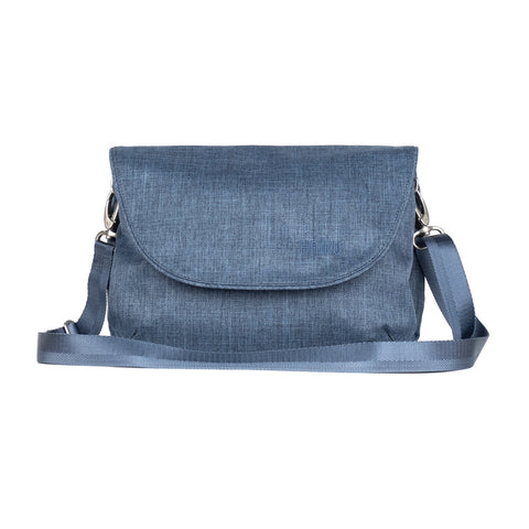 Haiku Bliss Saddle Bag In River Rock Blue, Stone Gray & Black