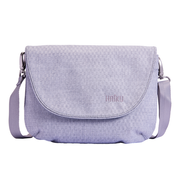 Haiku Bliss Saddle Bag In Cherry Blossom, River Rock Blue, Rosewood, Stone Gray & Black