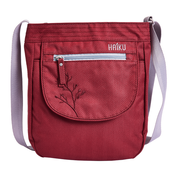 Haiku Jaunt Cross Body Bag in Cherry Blossom, River Rock Blue, Rosewood, Stone Gray, Black in Bloom and  Forest