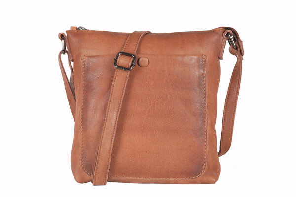 Keaan Isabella Medium Crossbody Bag in Tan, Black & Olive