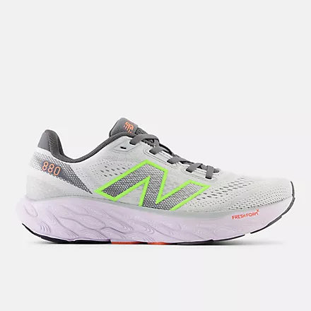 Women's 880v14 Fresh Foam X Running Shoe in Grey/Taro/ Lime & Black Available in Wide Widths