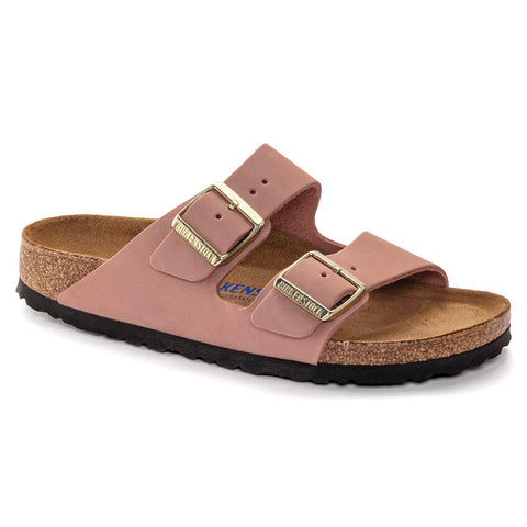 Birkenstock Arizona Soft Footbed in Rose Leather in Narrow Widths