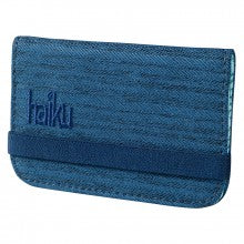 Haiku Trek RFID Mini Wallet 2.0 in Rosewood, River Rock Blue, Black & Forest